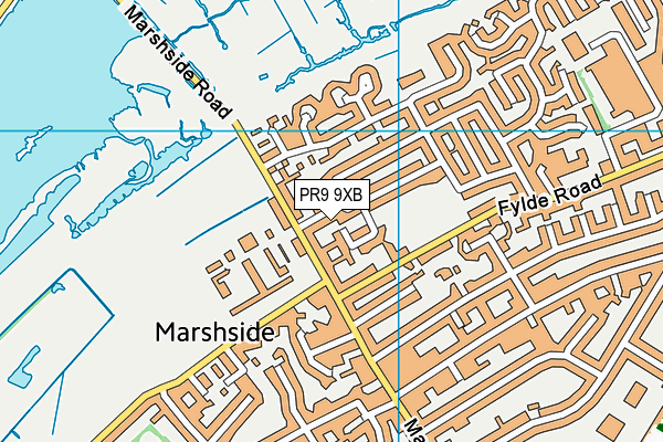 PR9 9XB map - OS VectorMap District (Ordnance Survey)