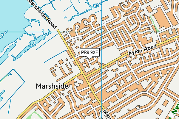 PR9 9XF map - OS VectorMap District (Ordnance Survey)