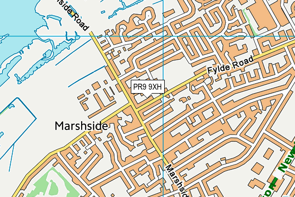 PR9 9XH map - OS VectorMap District (Ordnance Survey)
