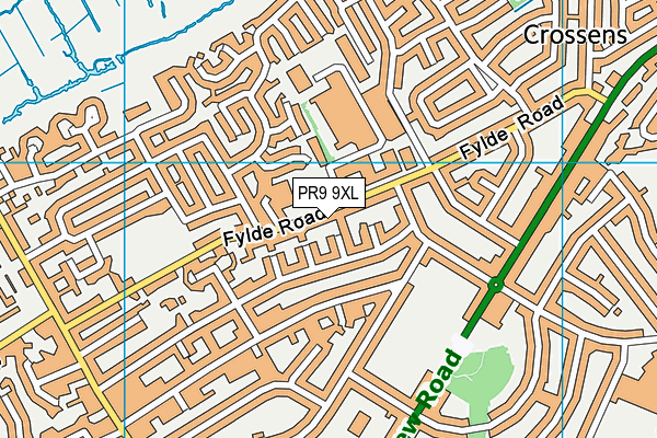 PR9 9XL map - OS VectorMap District (Ordnance Survey)