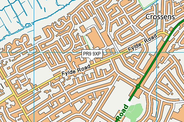 PR9 9XP map - OS VectorMap District (Ordnance Survey)