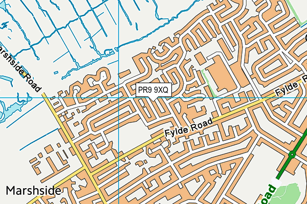 PR9 9XQ map - OS VectorMap District (Ordnance Survey)