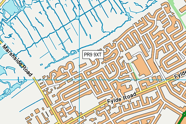 PR9 9XT map - OS VectorMap District (Ordnance Survey)