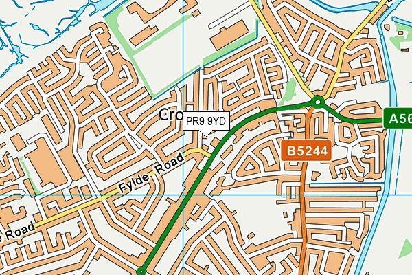 PR9 9YD map - OS VectorMap District (Ordnance Survey)