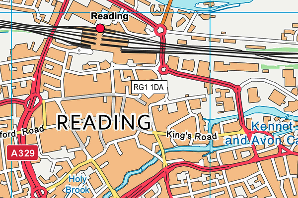 St Laurence Reading map (RG1 1DA) - OS VectorMap District (Ordnance Survey)