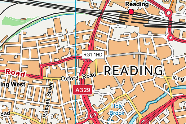 RG1 1HD map - OS VectorMap District (Ordnance Survey)