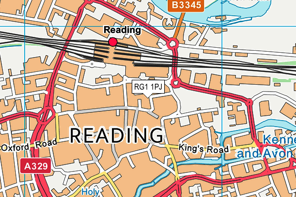 RG1 1PJ map - OS VectorMap District (Ordnance Survey)