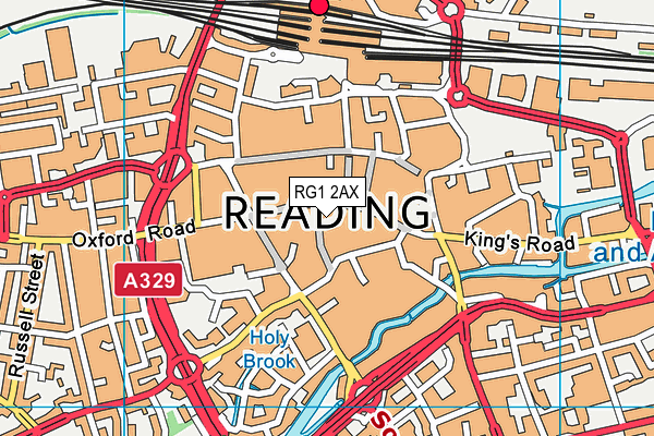 RG1 2AX map - OS VectorMap District (Ordnance Survey)