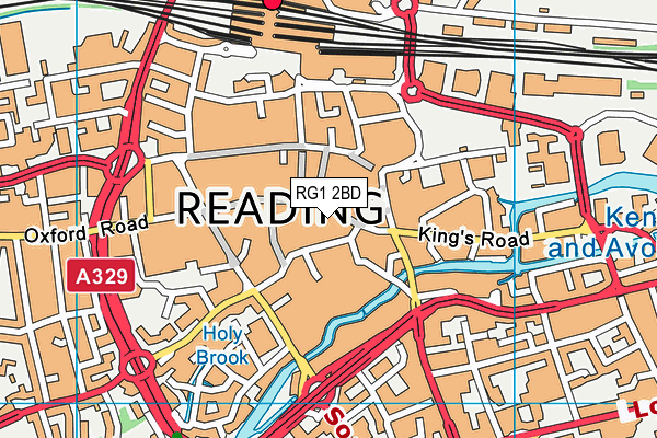 RG1 2BD map - OS VectorMap District (Ordnance Survey)
