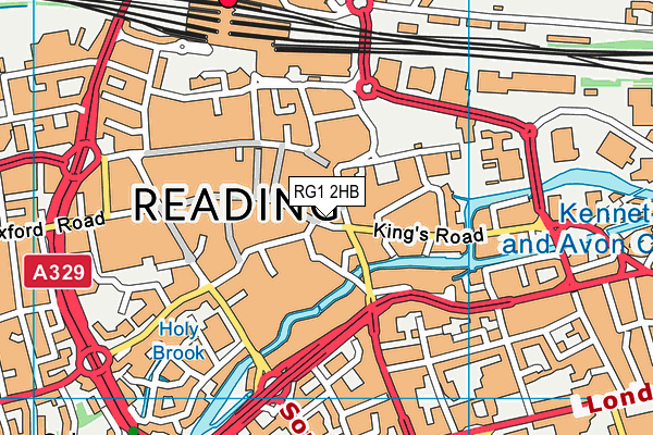 RG1 2HB map - OS VectorMap District (Ordnance Survey)