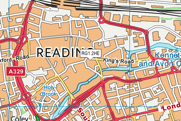 RG1 2HE map - OS VectorMap District (Ordnance Survey)