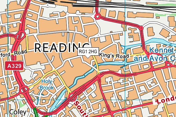 RG1 2HG map - OS VectorMap District (Ordnance Survey)