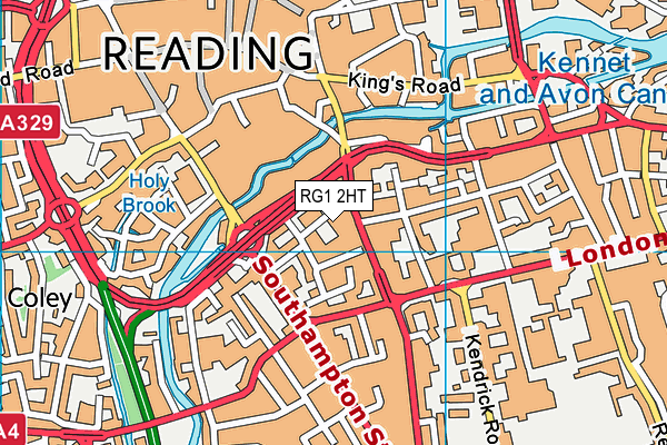 RG1 2HT map - OS VectorMap District (Ordnance Survey)