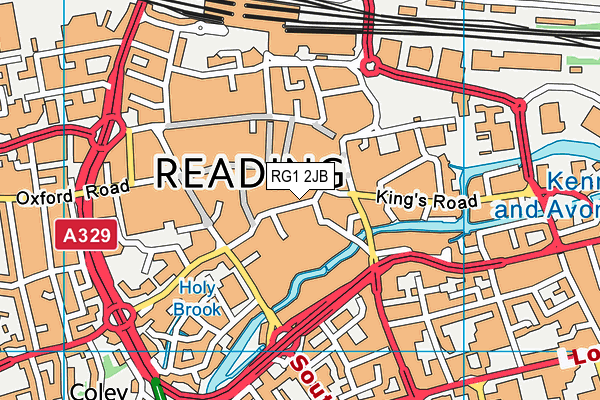 RG1 2JB map - OS VectorMap District (Ordnance Survey)