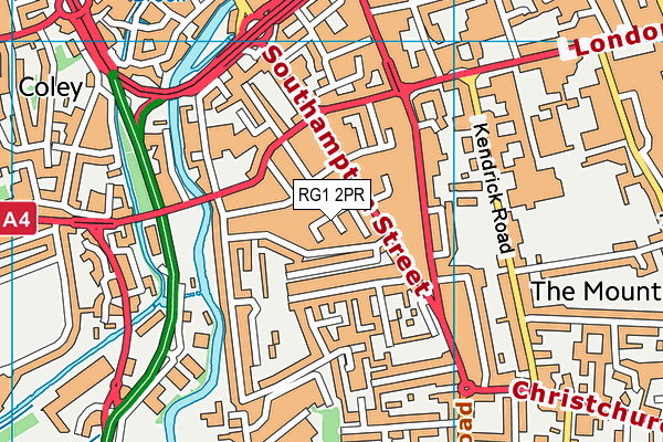 RG1 2PR map - OS VectorMap District (Ordnance Survey)