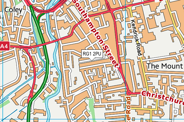 RG1 2PU map - OS VectorMap District (Ordnance Survey)