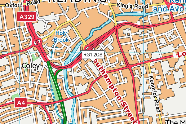 RG1 2QS map - OS VectorMap District (Ordnance Survey)