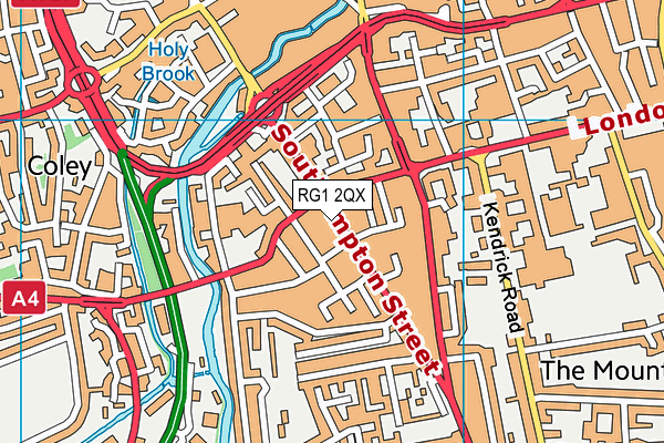 RG1 2QX map - OS VectorMap District (Ordnance Survey)