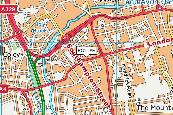 RG1 2SE map - OS VectorMap District (Ordnance Survey)