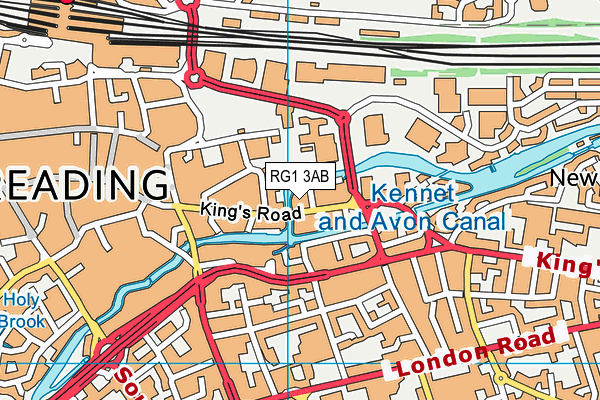 RG1 3AB map - OS VectorMap District (Ordnance Survey)