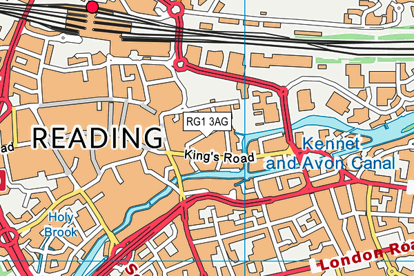 RG1 3AG map - OS VectorMap District (Ordnance Survey)