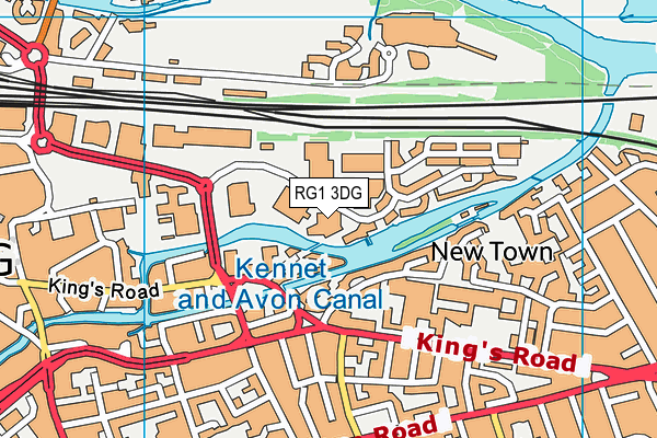 RG1 3DG map - OS VectorMap District (Ordnance Survey)