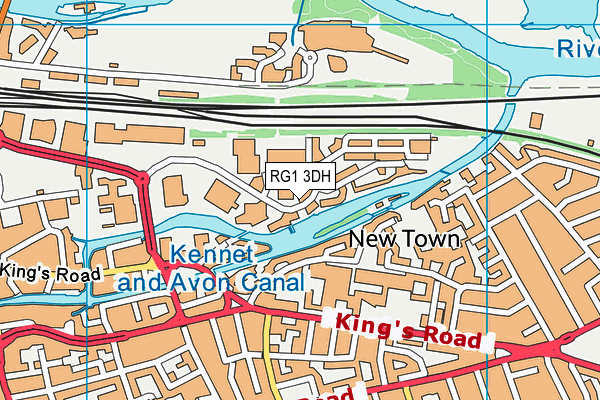 RG1 3DH map - OS VectorMap District (Ordnance Survey)