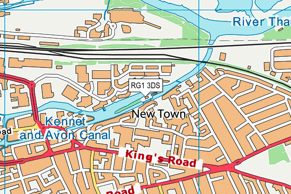 RG1 3DS map - OS VectorMap District (Ordnance Survey)