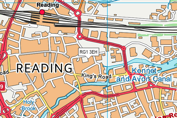 RG1 3EH map - OS VectorMap District (Ordnance Survey)