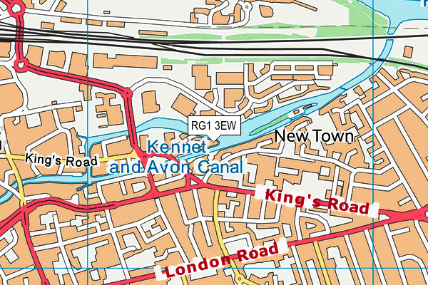 RG1 3EW map - OS VectorMap District (Ordnance Survey)