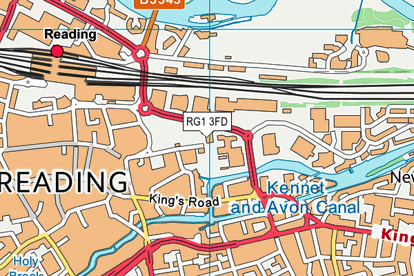RG1 3FD map - OS VectorMap District (Ordnance Survey)