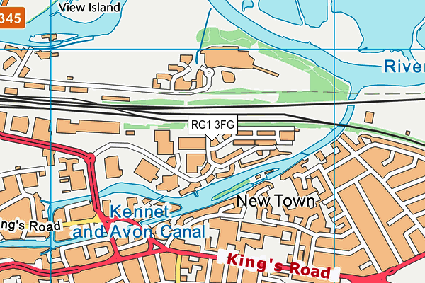 RG1 3FG map - OS VectorMap District (Ordnance Survey)