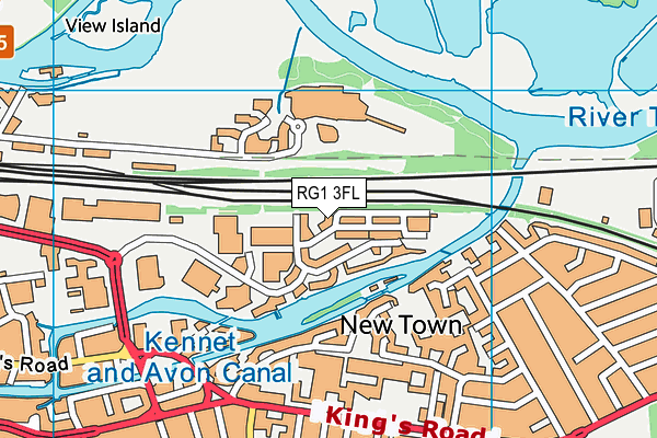 RG1 3FL map - OS VectorMap District (Ordnance Survey)