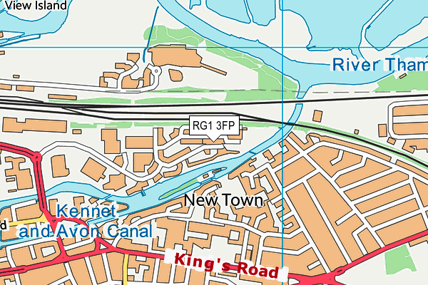 RG1 3FP map - OS VectorMap District (Ordnance Survey)