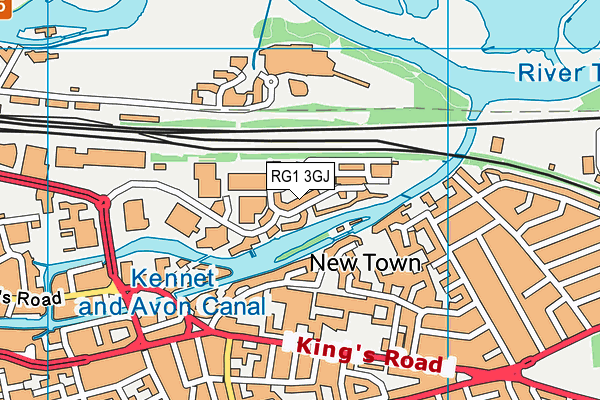 RG1 3GJ map - OS VectorMap District (Ordnance Survey)