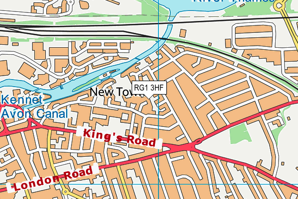 RG1 3HF map - OS VectorMap District (Ordnance Survey)