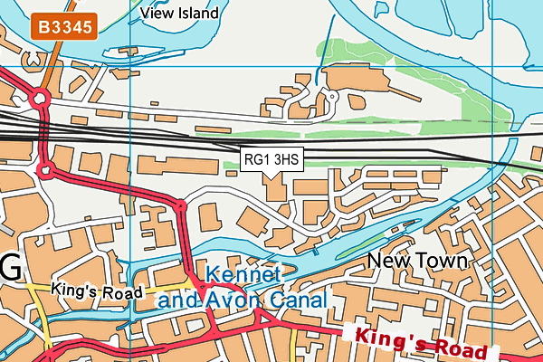 RG1 3HS map - OS VectorMap District (Ordnance Survey)