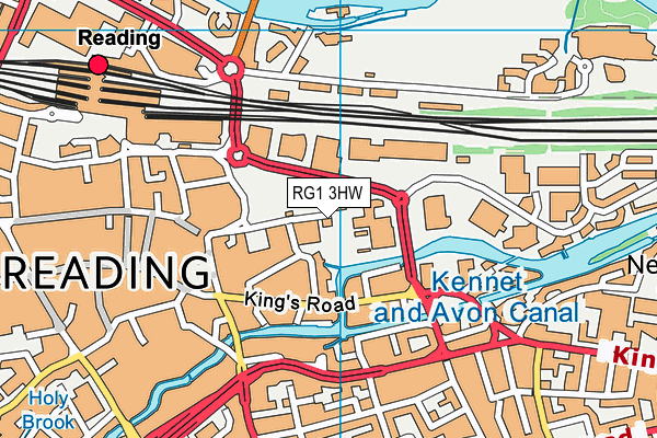 RG1 3HW map - OS VectorMap District (Ordnance Survey)