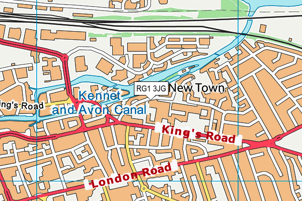 RG1 3JG map - OS VectorMap District (Ordnance Survey)