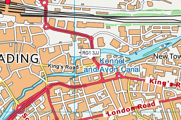 RG1 3JJ map - OS VectorMap District (Ordnance Survey)