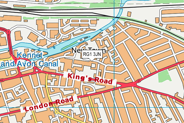 St John's Church of England Primary School map (RG1 3JN) - OS VectorMap District (Ordnance Survey)