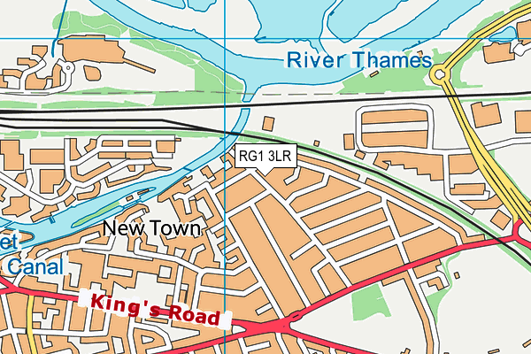 RG1 3LR map - OS VectorMap District (Ordnance Survey)