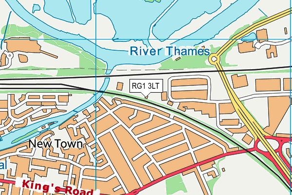 RG1 3LT map - OS VectorMap District (Ordnance Survey)