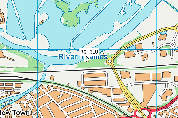 RG1 3LU map - OS VectorMap District (Ordnance Survey)