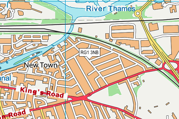 RG1 3NB map - OS VectorMap District (Ordnance Survey)