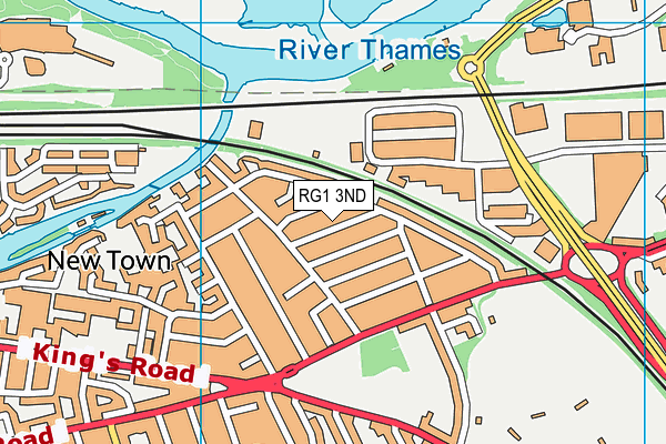 RG1 3ND map - OS VectorMap District (Ordnance Survey)