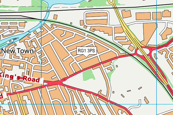 RG1 3PS map - OS VectorMap District (Ordnance Survey)