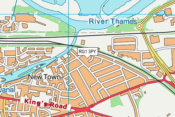 RG1 3PY map - OS VectorMap District (Ordnance Survey)