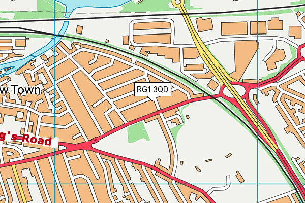 RG1 3QD map - OS VectorMap District (Ordnance Survey)