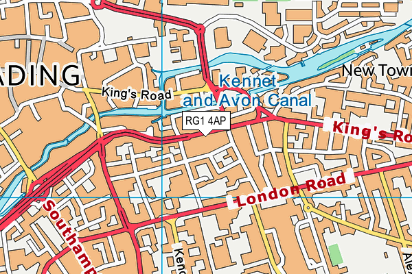 RG1 4AP map - OS VectorMap District (Ordnance Survey)